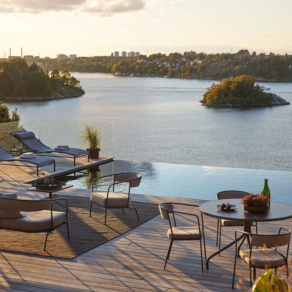 Arholma Esstisch rund 120cm dunkelgrau