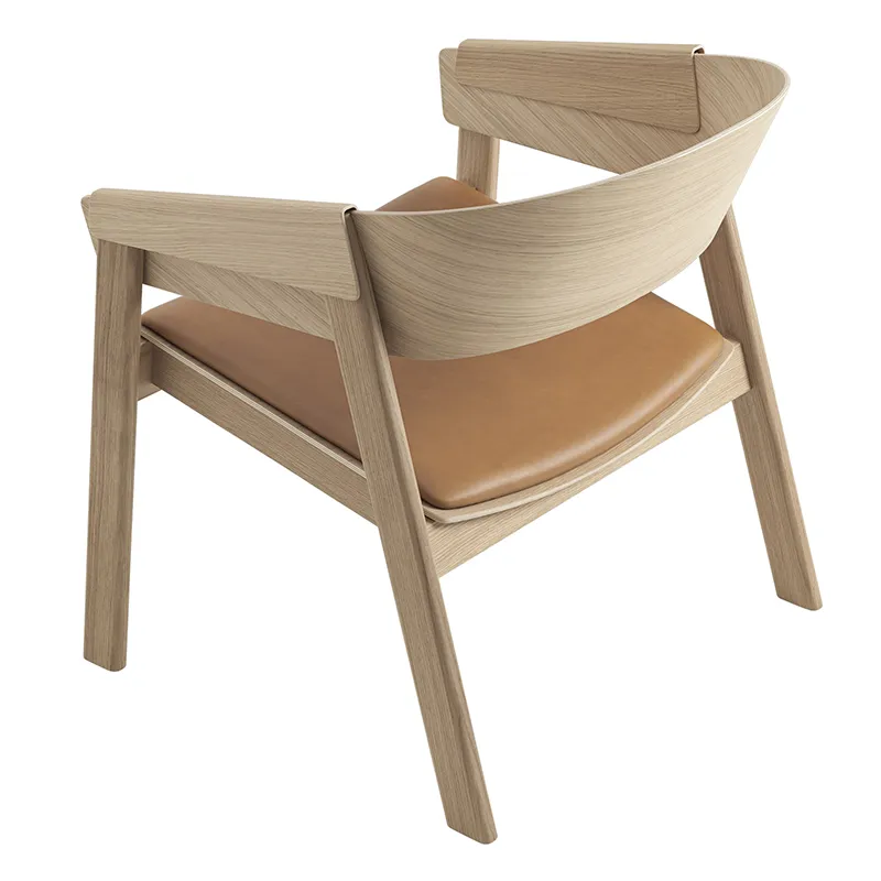 Cover Lounge Chair - Refine Leather Cognac Oak