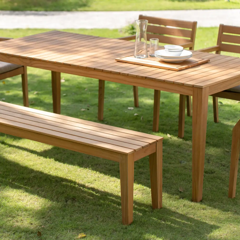 Gunnaröd Bank Teak inkl. Kissen Beige