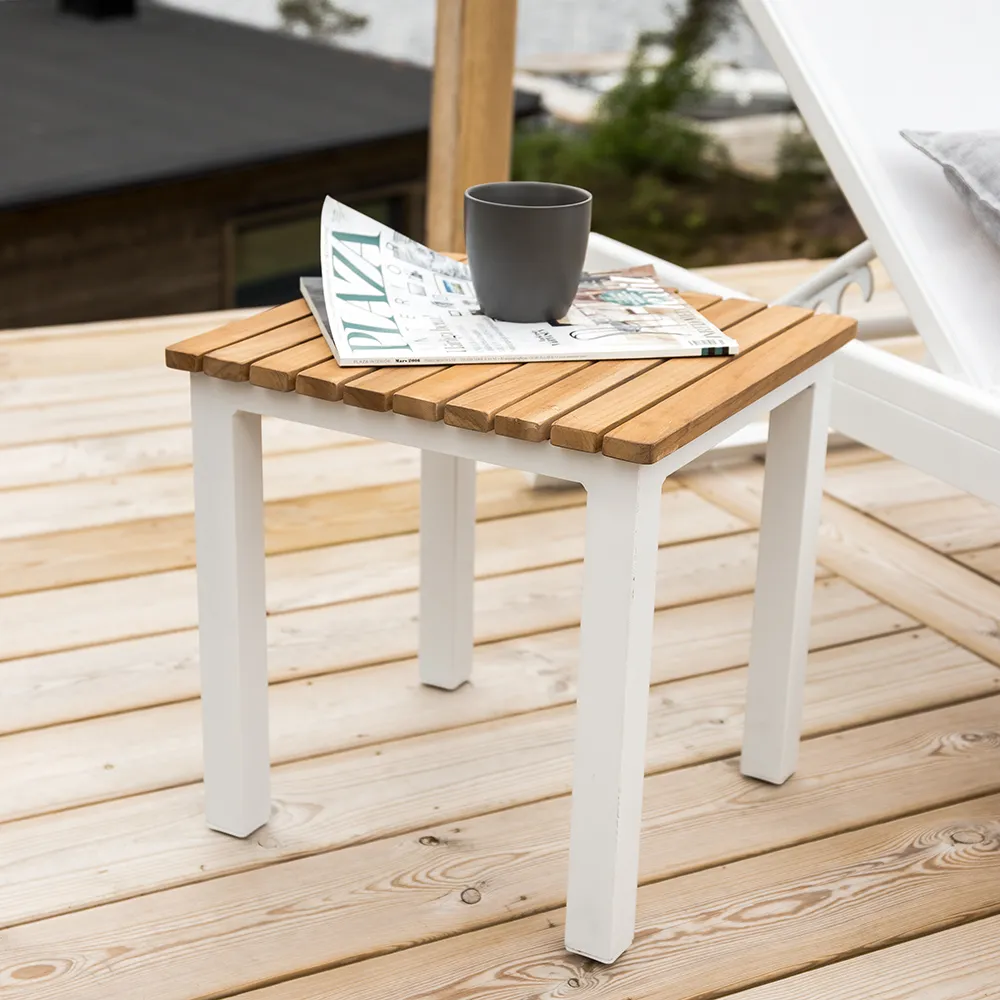 Mexico Beistelltisch Weiß/Teak