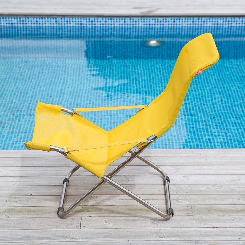 Fiesta Liegestuhl Senf Aluminium