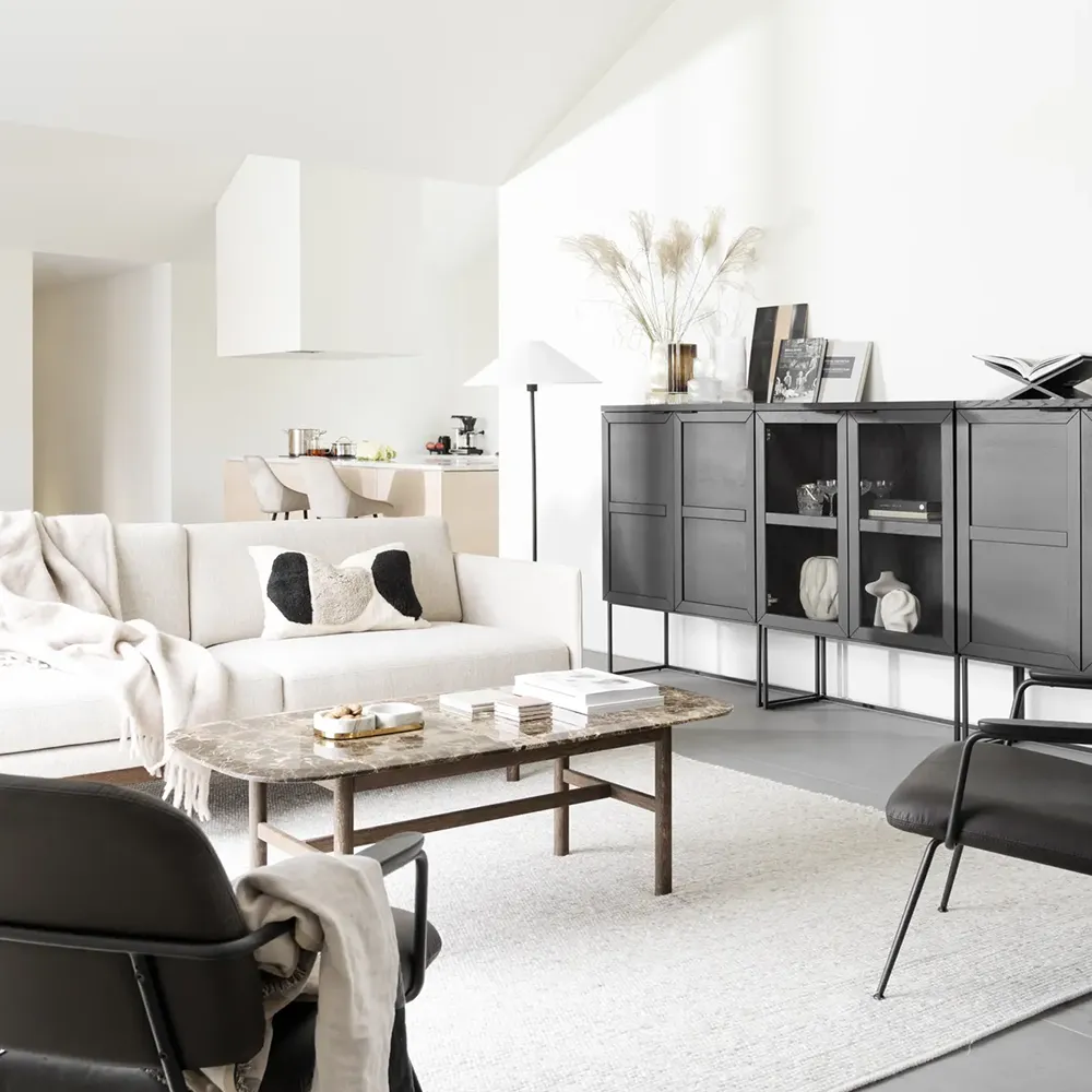 Hammond sofabord 135x62 cm brun marmor