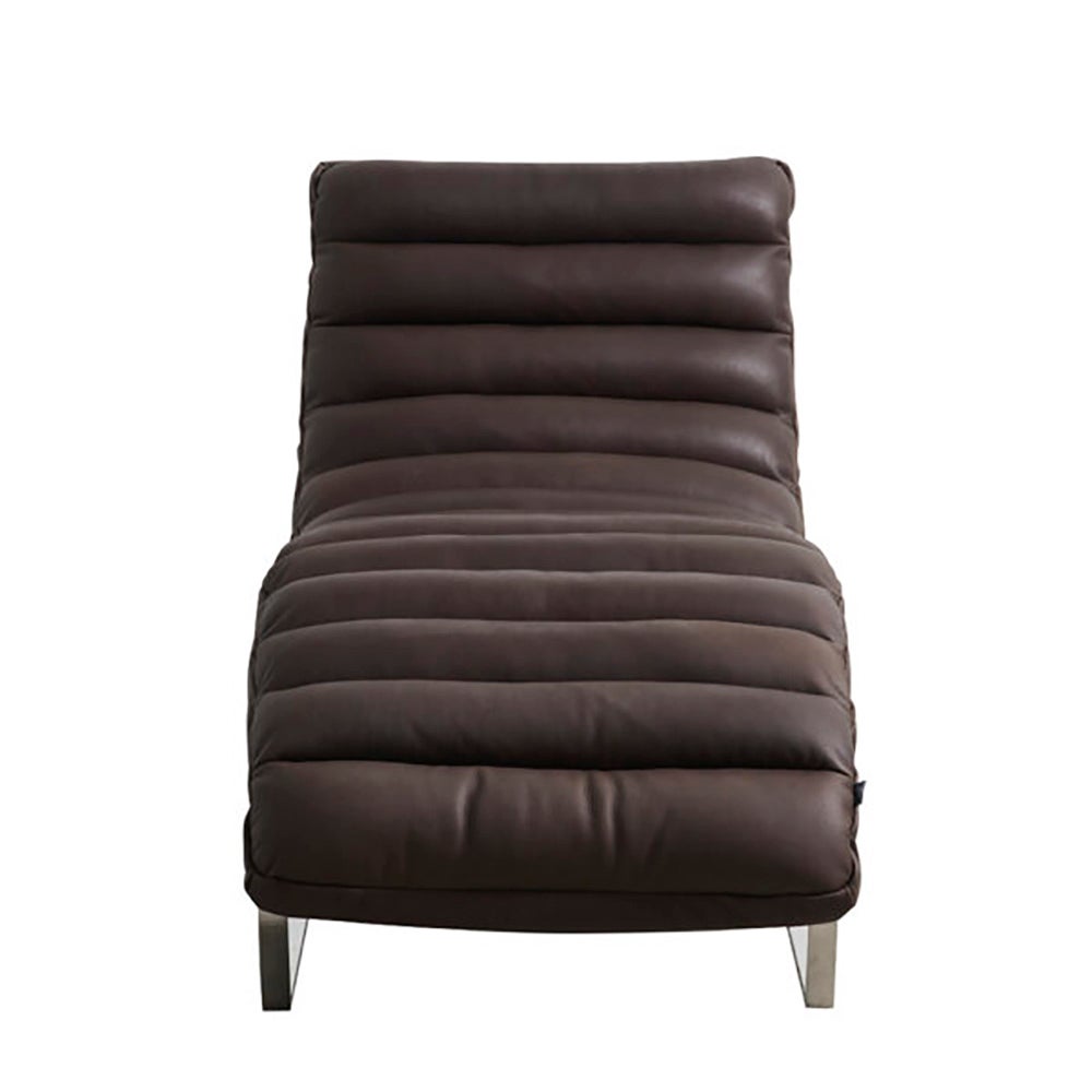 Cliff Chaiselongue aus Leder – Braun