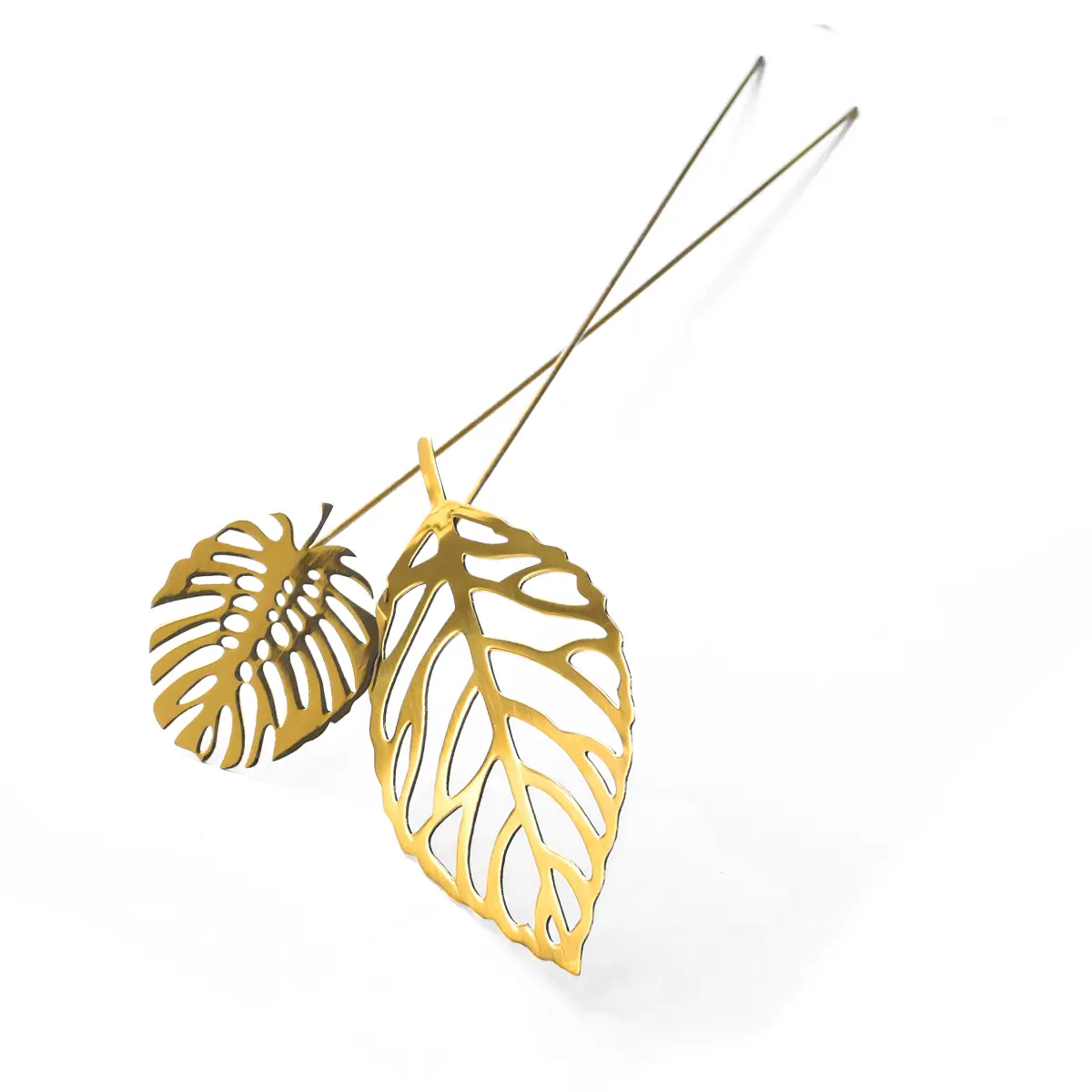 Brass Leaves Wood Dekoblätter Messing