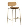 Curious Barhocker Eiche/Messing Sugar Brown