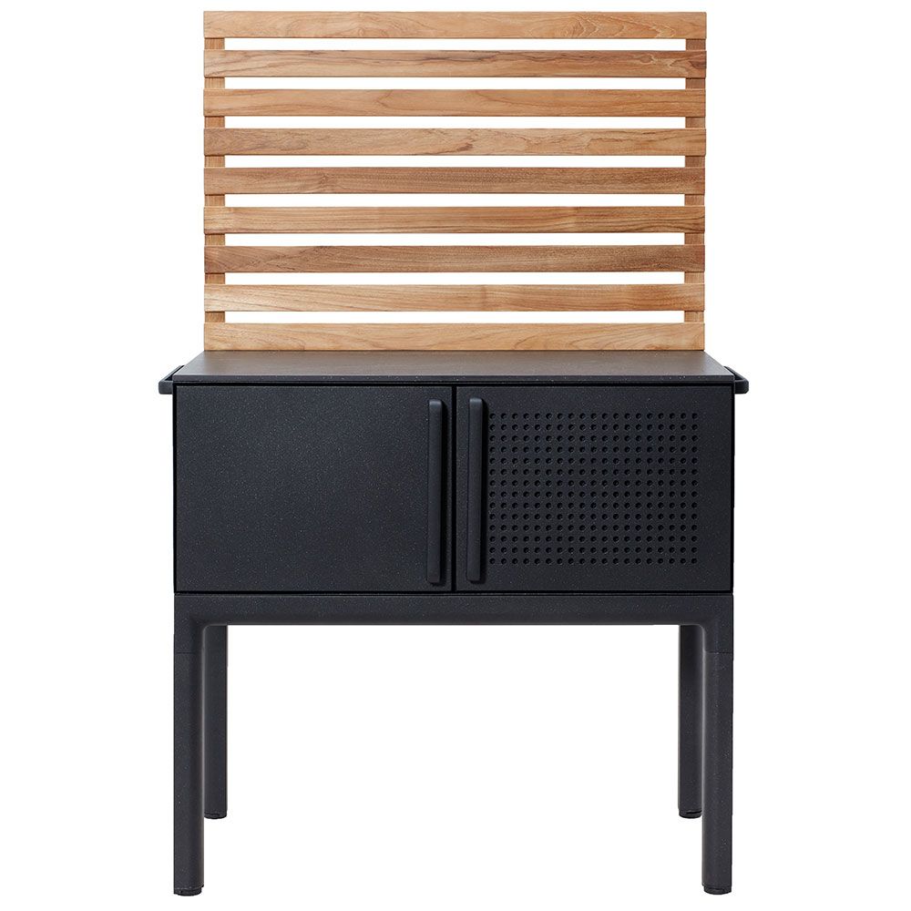 Teak Wall For Drop Outdoor Kitchen 100 cm