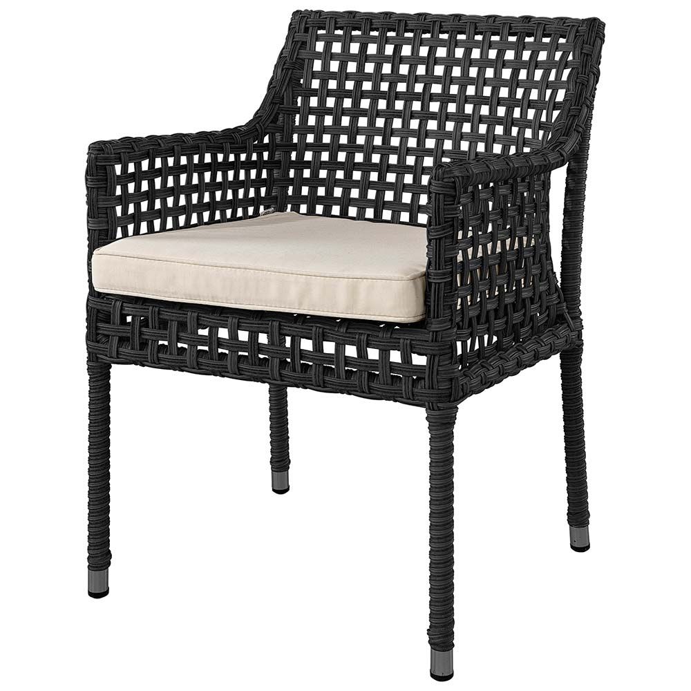 Sessel Santa Monica Rattan Schwarz exkl. Kissen
