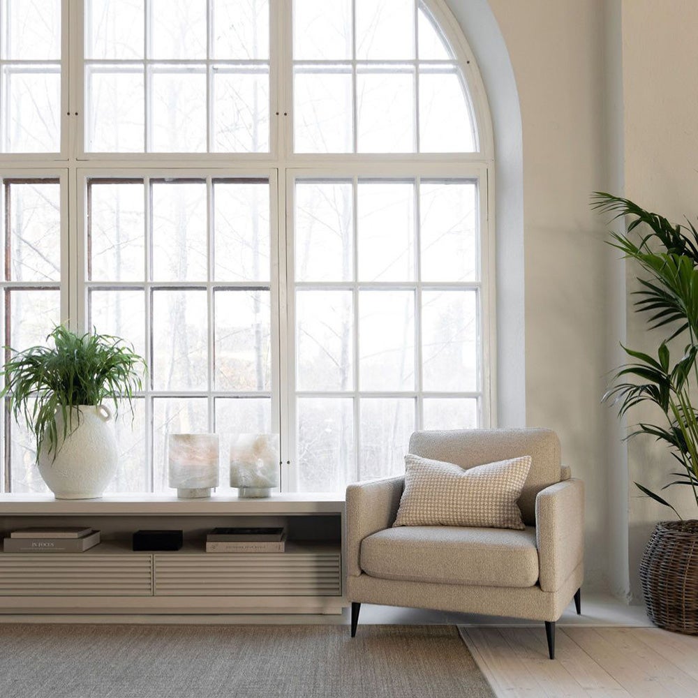 ANDORRA Stoffsessel Rhyme Beige