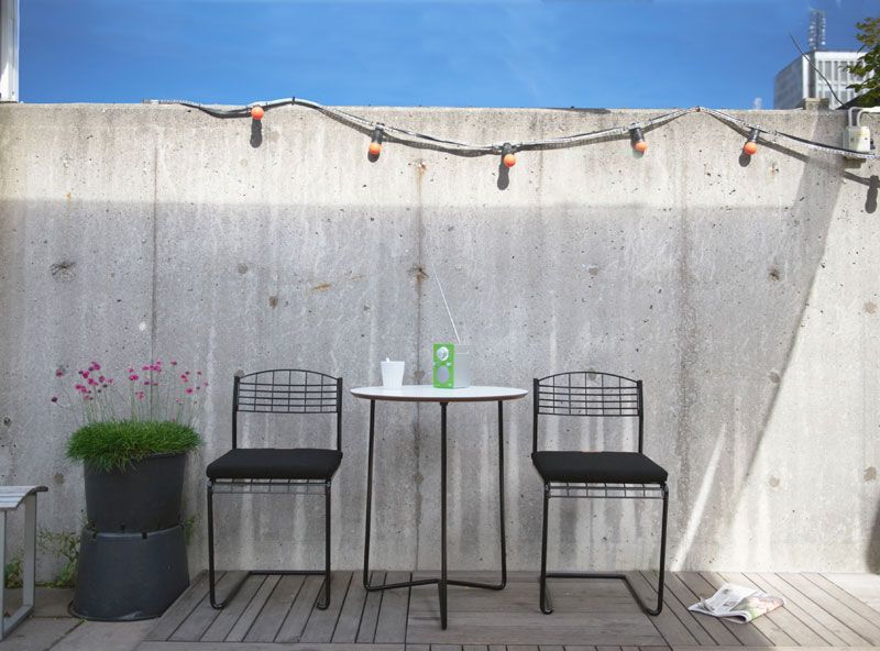 Tisch High Tech 60 Weißes Laminat / Schwarzer Ständer Ø 60 cm