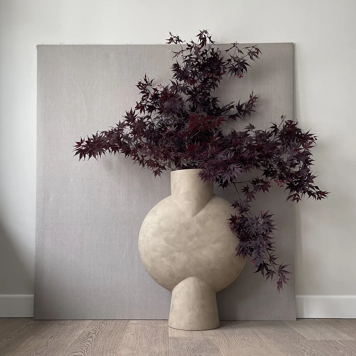 Handbemalte Vase Sphere Bubl Giant Sand H100 cm