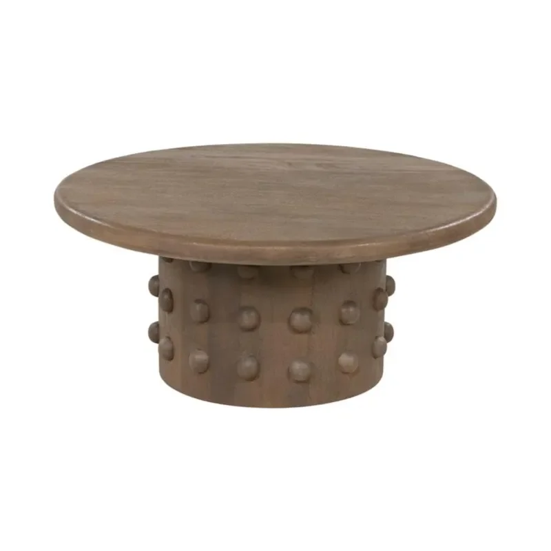 PopDot Couchtisch 80x80x35 cm Mangoholz Braun
