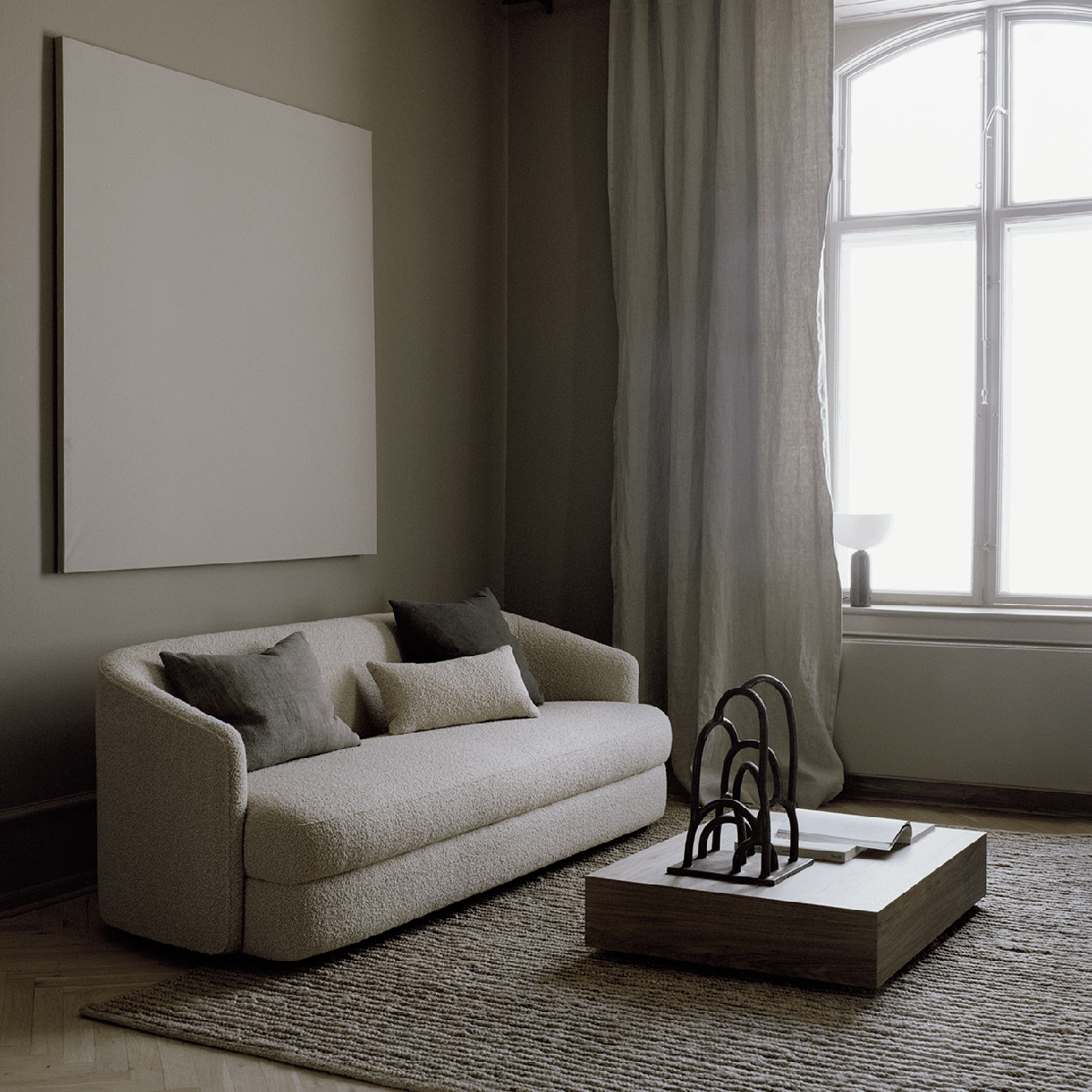 Sofa Covent Deep (3-Sitzer) Dark Taupe