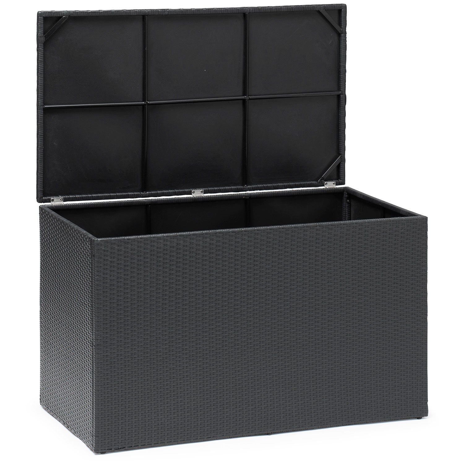 Boston Kissenbox xl schwarz synthetisches Rattan 