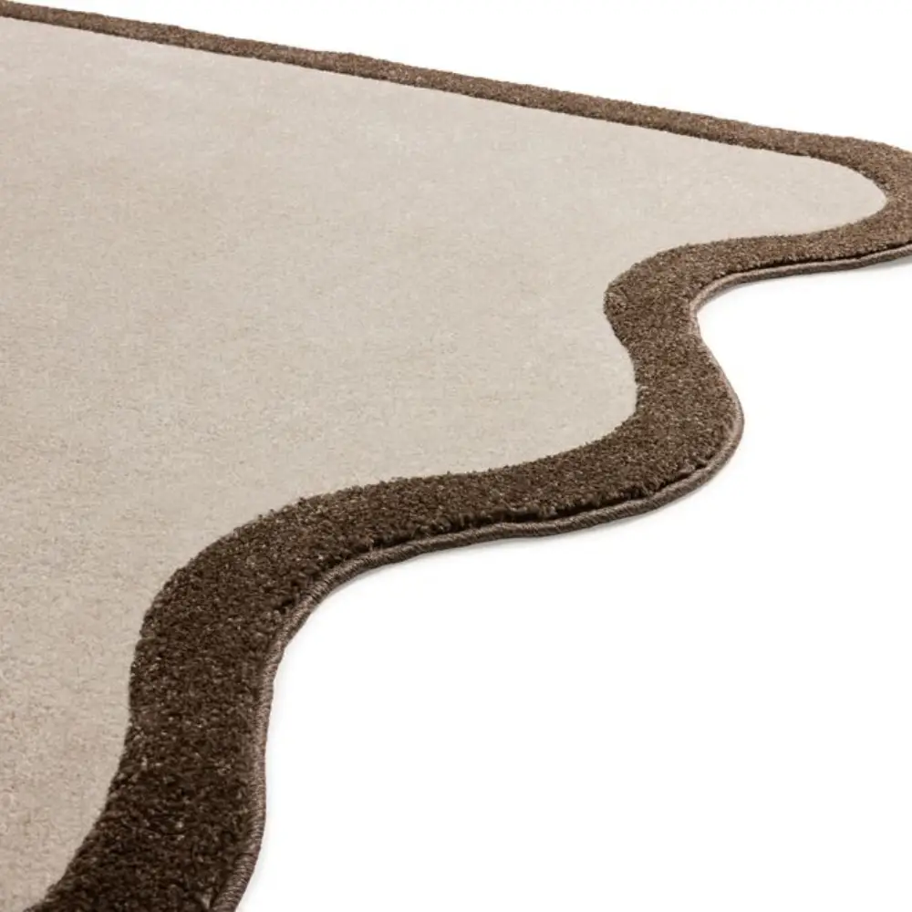 Teppich petit not straight creme-brown