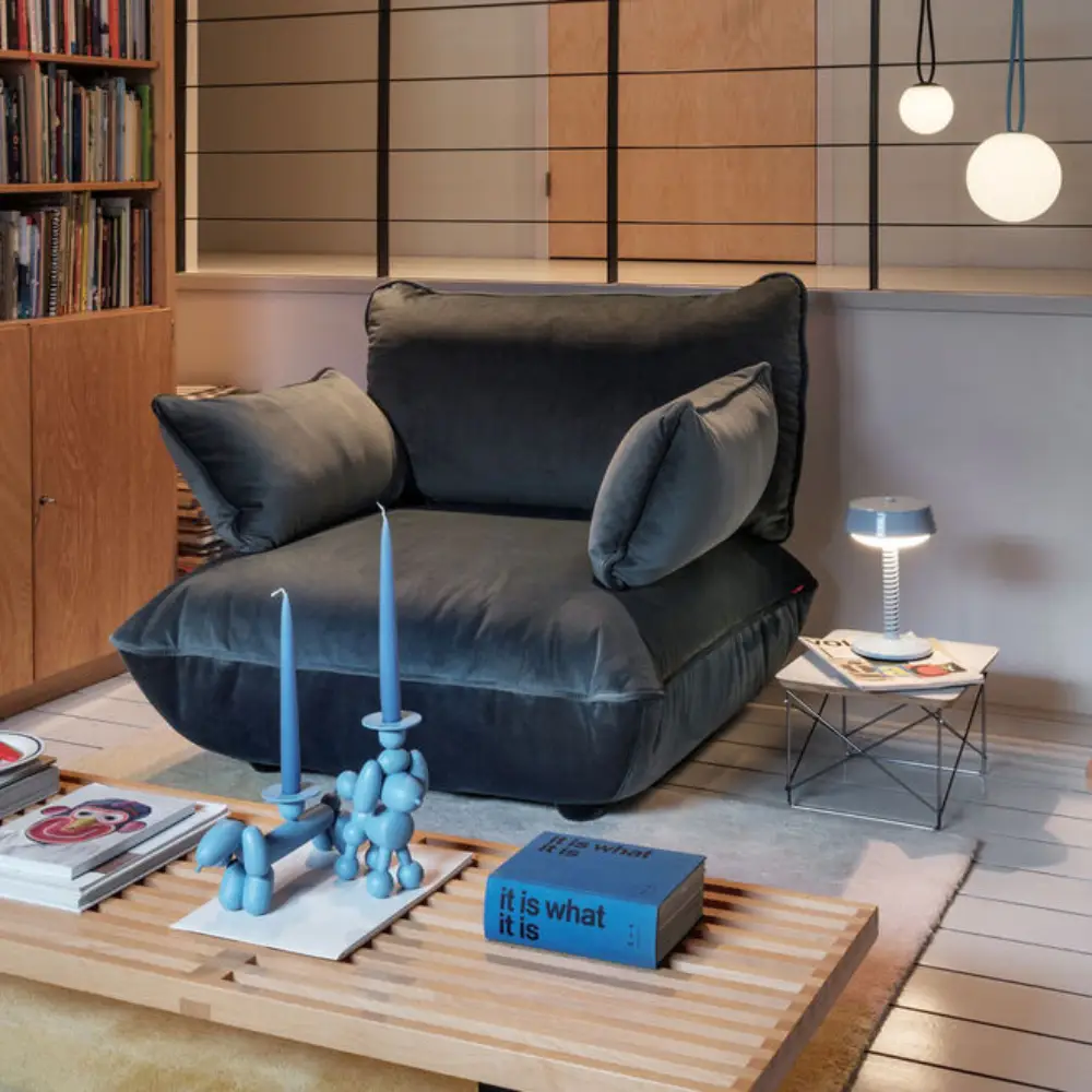 Sumo armlehne velvet recycled petrol