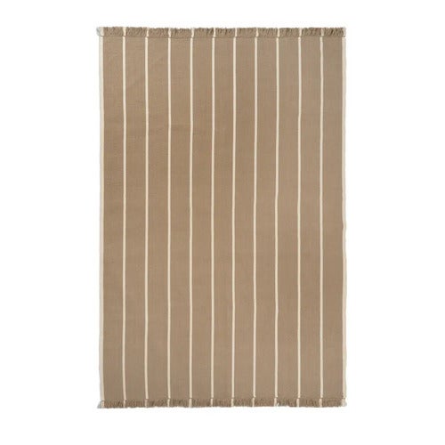 Calm Kelim Teppich 200x300 cm - Dark Sand/Off-white