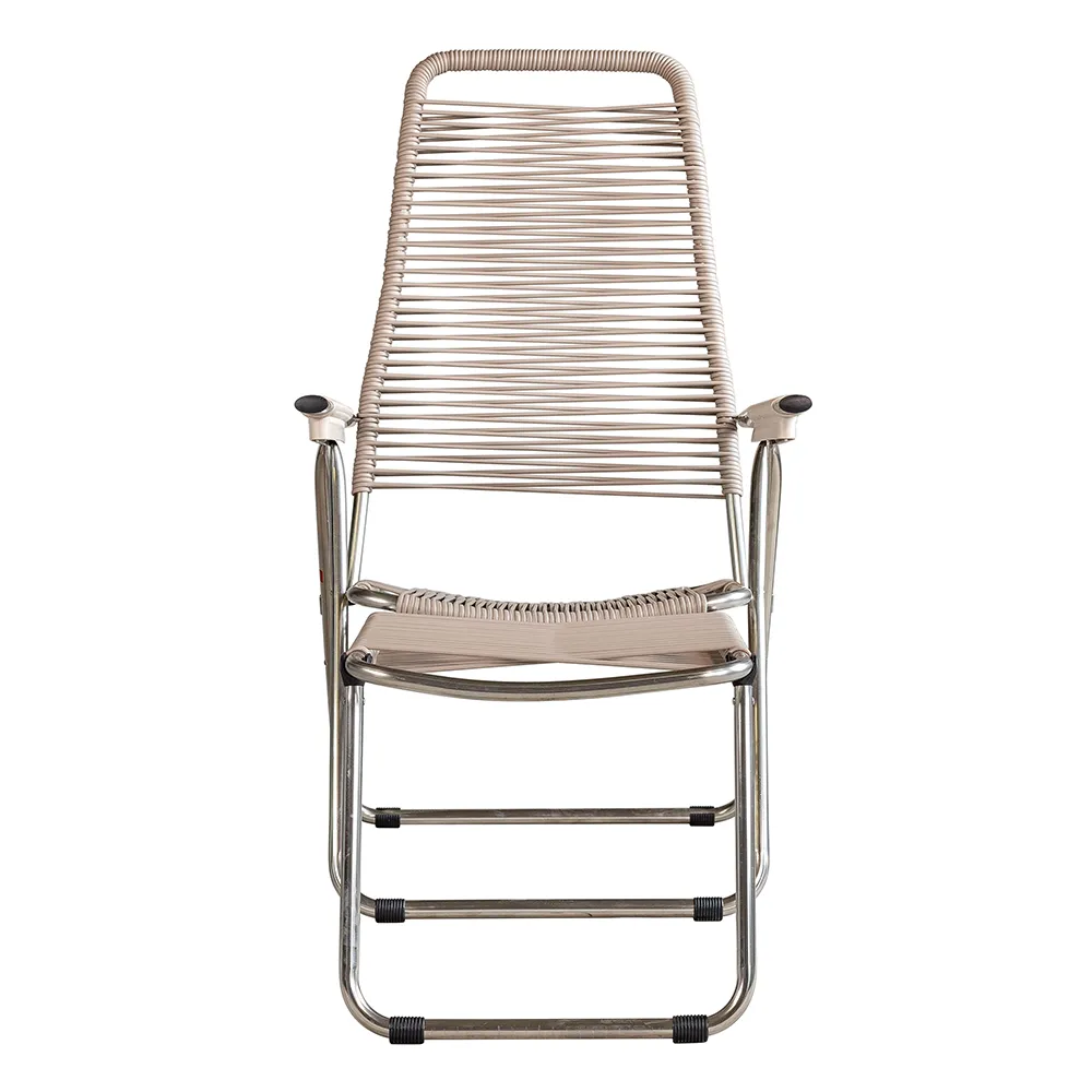 Spaghetti Fußstütze taupe matt aluminium