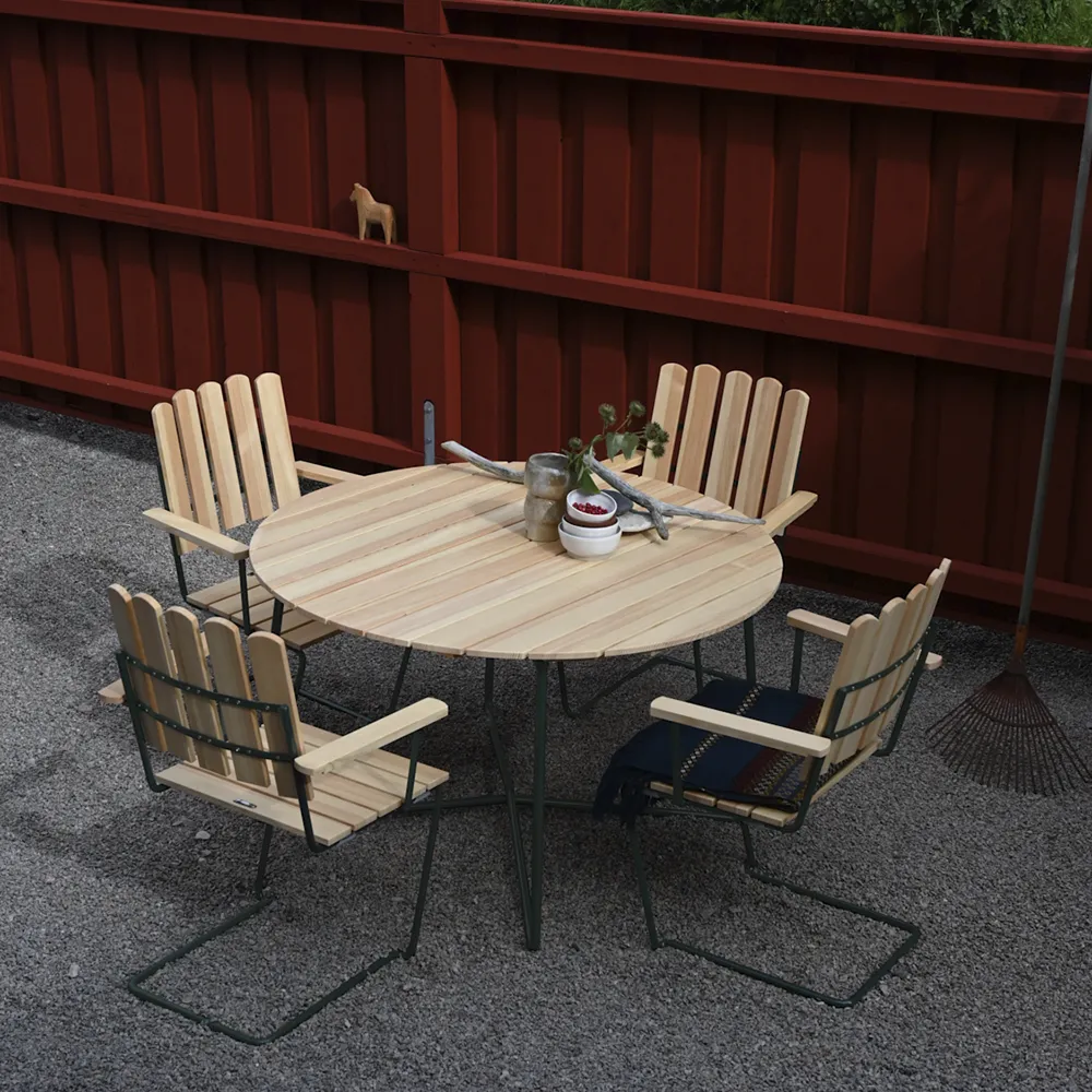 A2 Sessel Kiefer geölt/Gestell grün