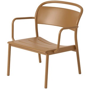 Linear Steel Sessel Burnt Orange
