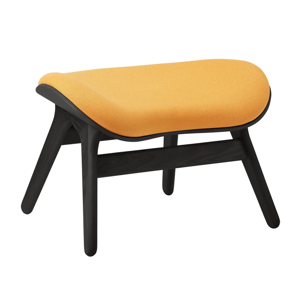 A Conversation Piece Ottoman Fußhocker Black Oak/Tangerine