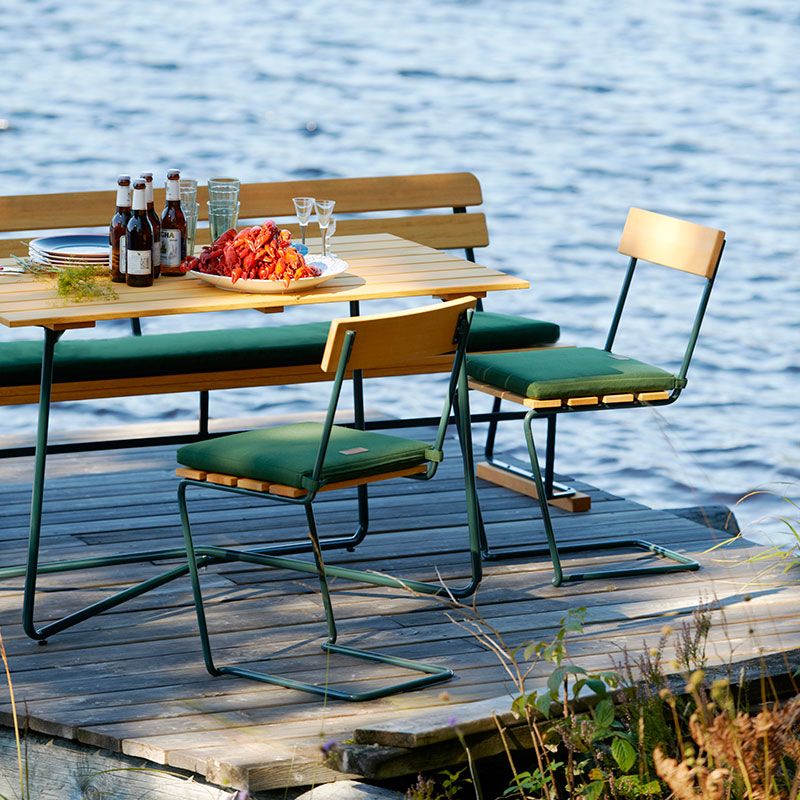 Tabelle B25A 120 Unbehandeltes Teakholz / Feuerverzinkter Rahmen