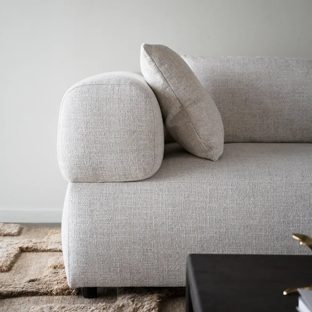 Falkner Sofa 3-Sitzer Stoff Oscar hellbeige