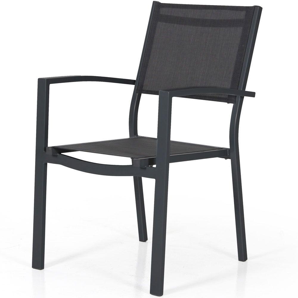 Leone Sessel Schwarz Aluminium
