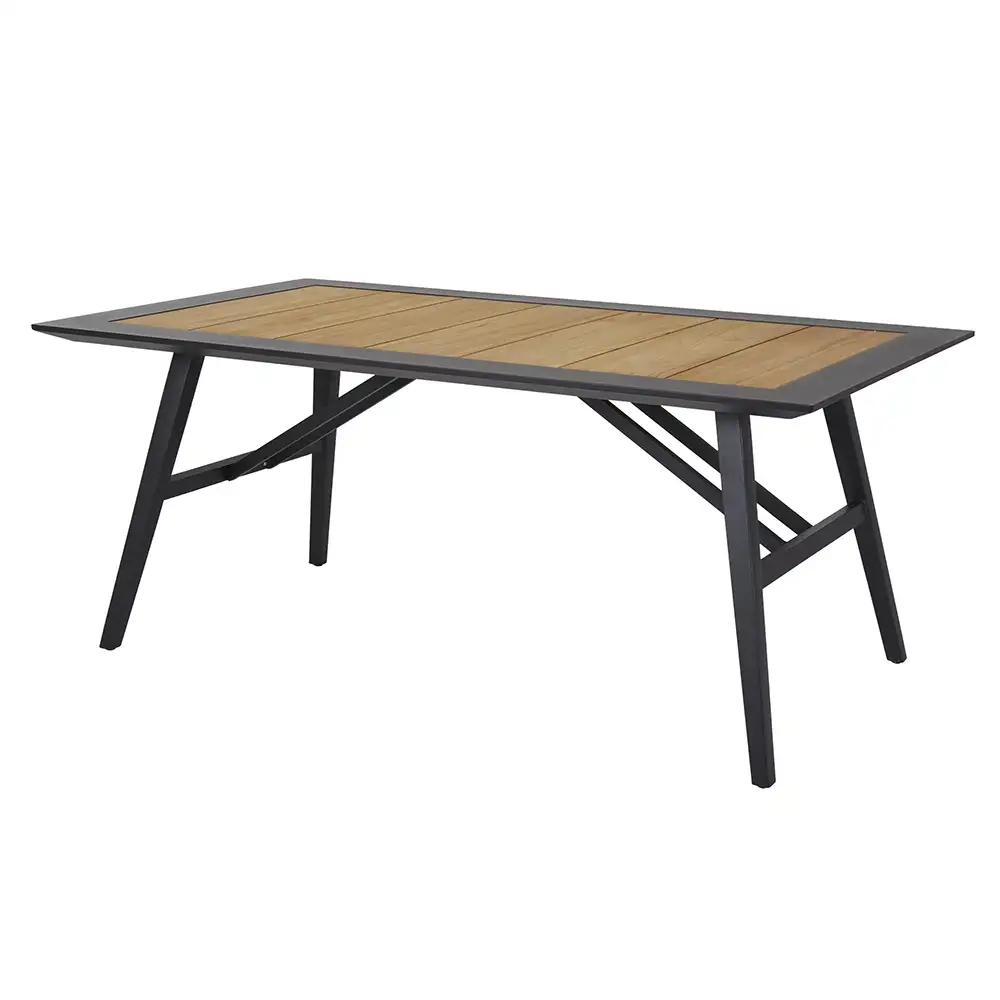 Chios Esstisch 100x175 cm schwarz/teak