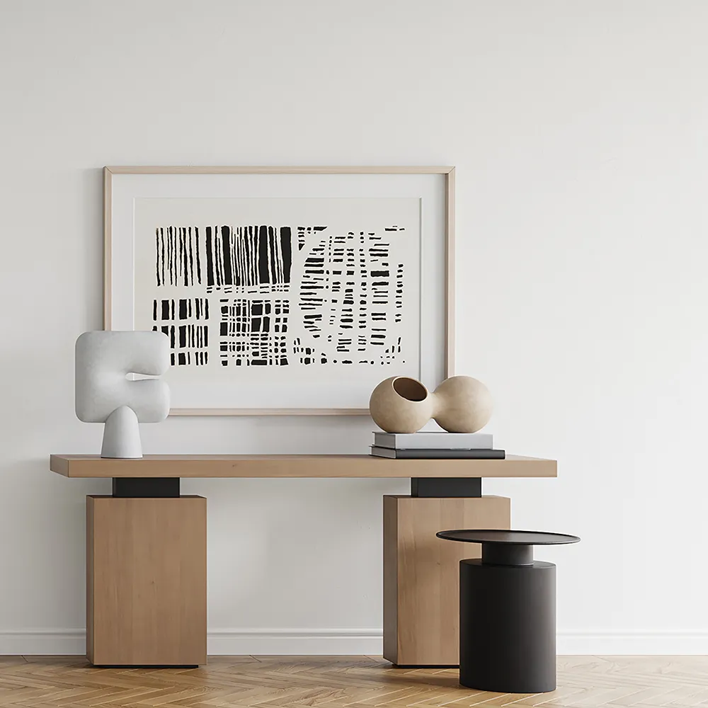 Pillar Couchtisch, hoch – Burned Black