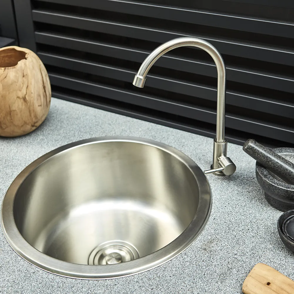 Bellac Außenküche mit Spülbecken schwarz