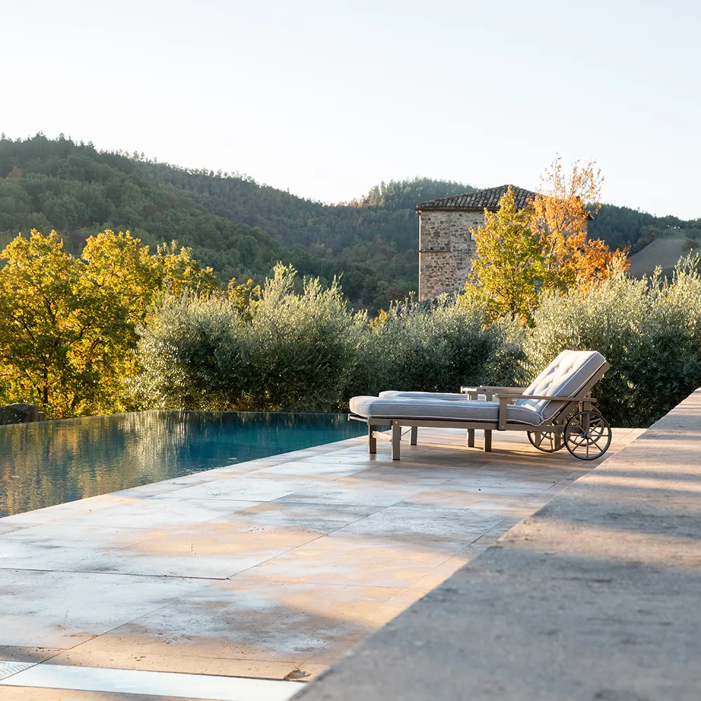 Sonnenliege Grau Aluminium