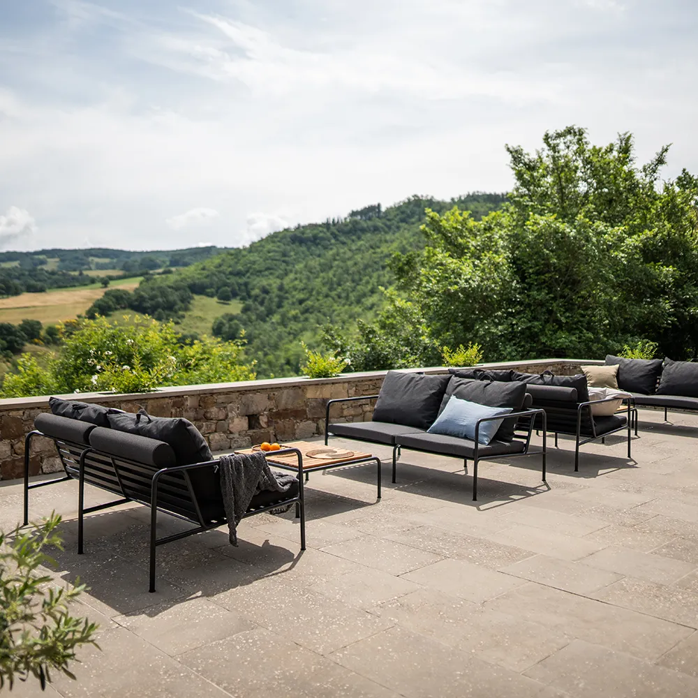 Avon 2 Sitzer Sofa Schiefer/Weiß