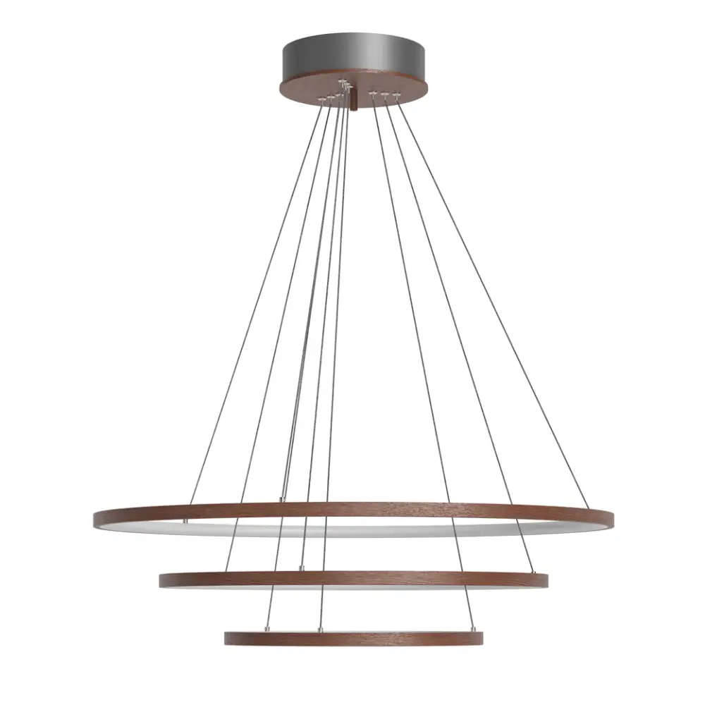 Trione Deckenleuchte Ø80cm LED Walnuss