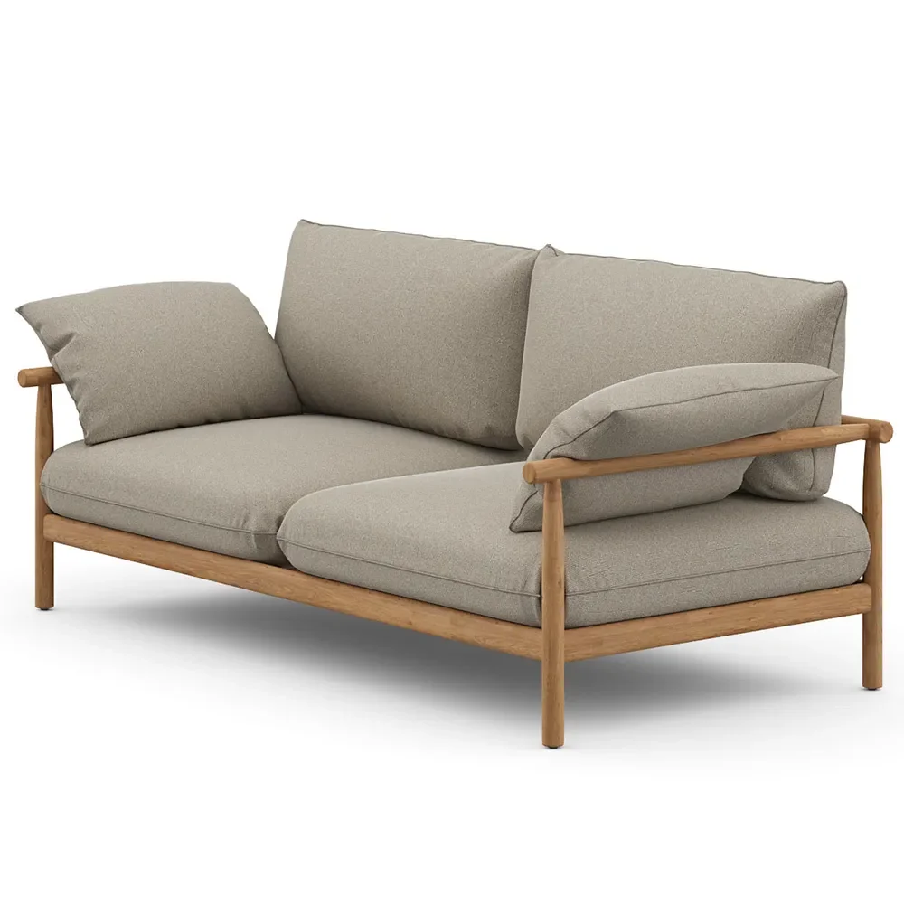 TIBBO 2-Sitzer Sofa BPH teak 0205 vulcano matte 0122