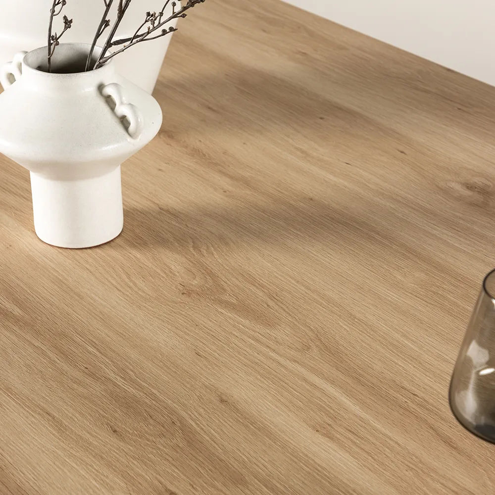 Olivia Esstisch 100x210 cm Weiß verputzt