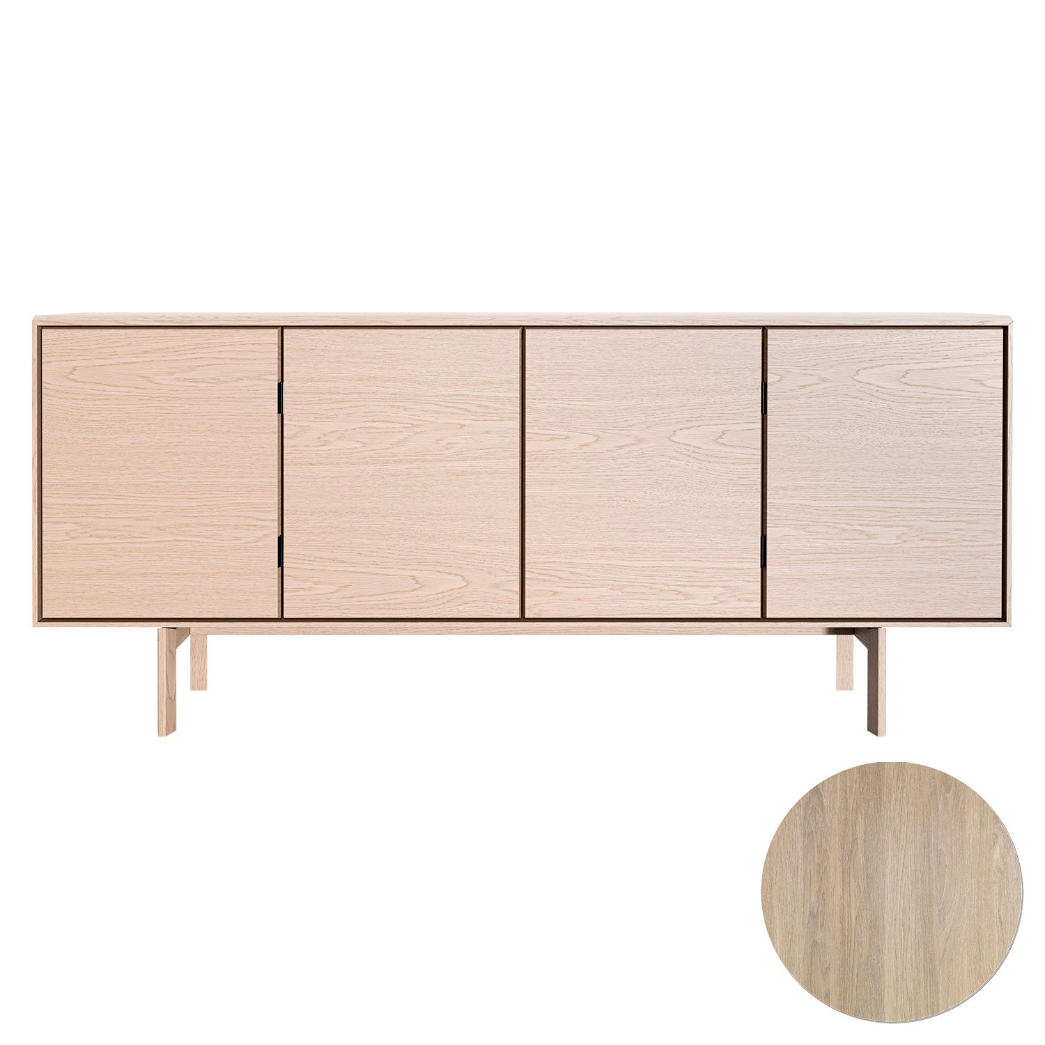 Sm544 Anrichte Eiche Weißöl 190X43X85Cm 