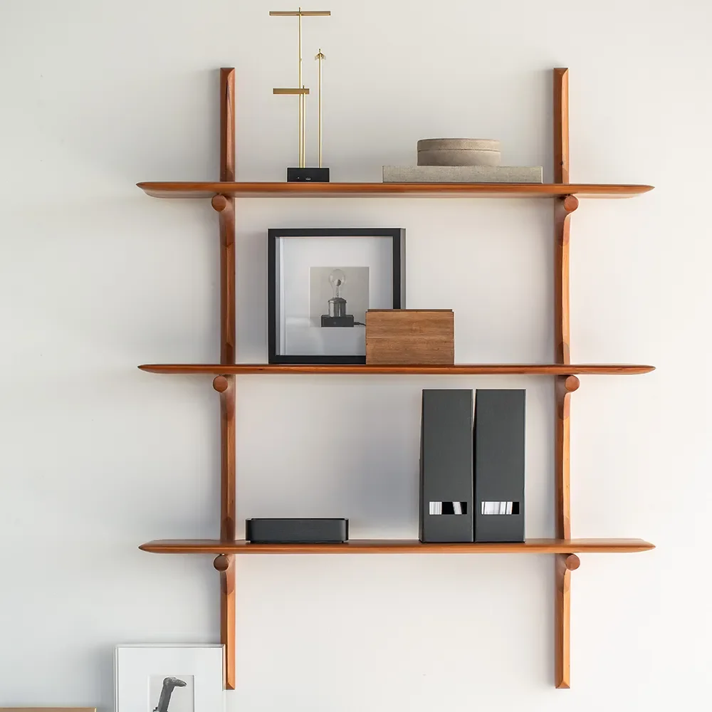 PI Wandregal Mahagoni 3 Fachböden