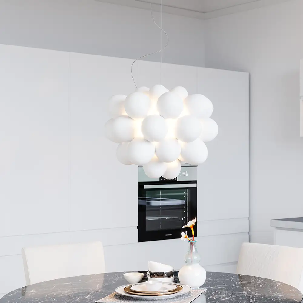 Gross Deckenleuchte Ø50cm Weiß matt