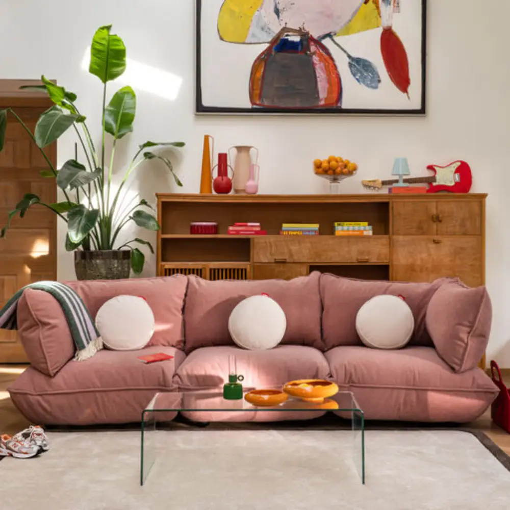 sumo fußbank cord recycled soft pink