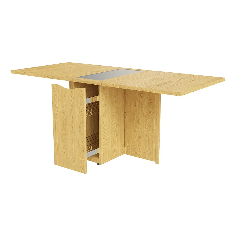 Sm101 Tisch Eiche Lack 80-109(178)x40x74 cm