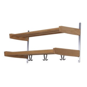 Meja Hutablage 90 cm 2 Einlegeböden Eiche geölt