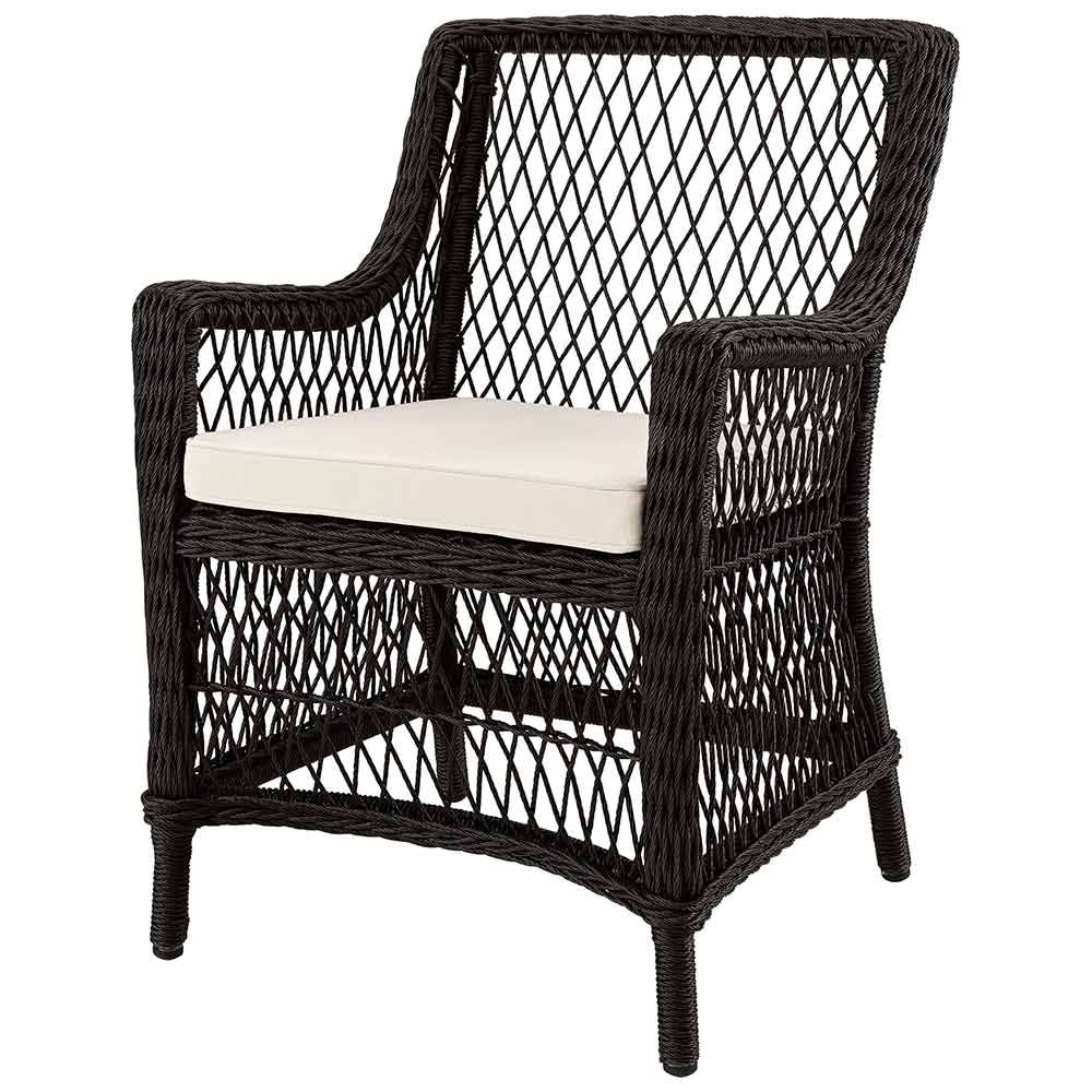 Sessel Marbella Künstliches Rattan Schwarz Exkl.