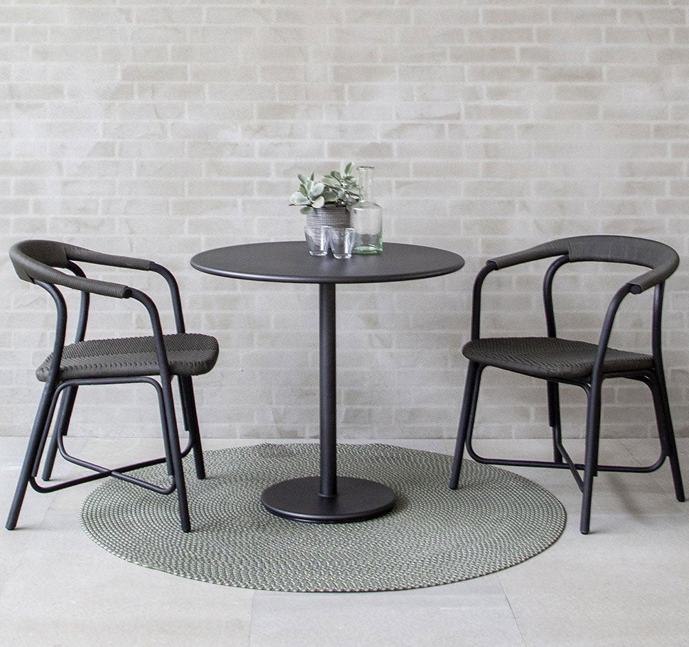 Noble Sessel Schwarz Rattan