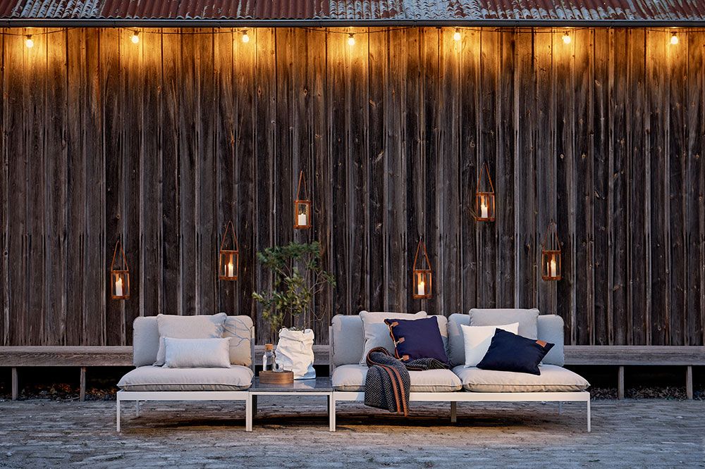 Bönan Lounge Sessel/Zentrales Modul Hellgrau exkl. Kissen