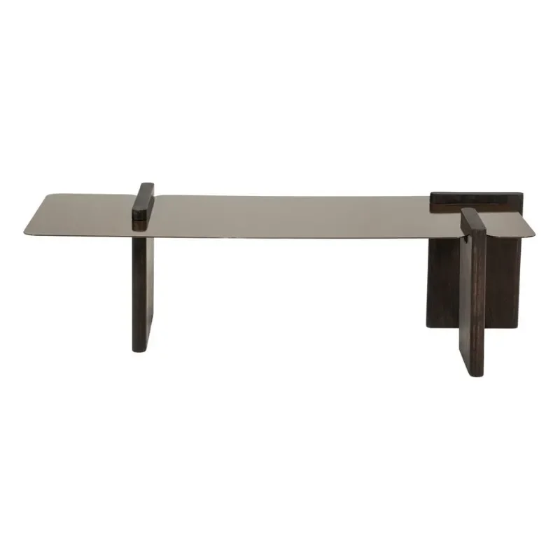 Voro Couchtisch 43x103x30 cm Eisen braun