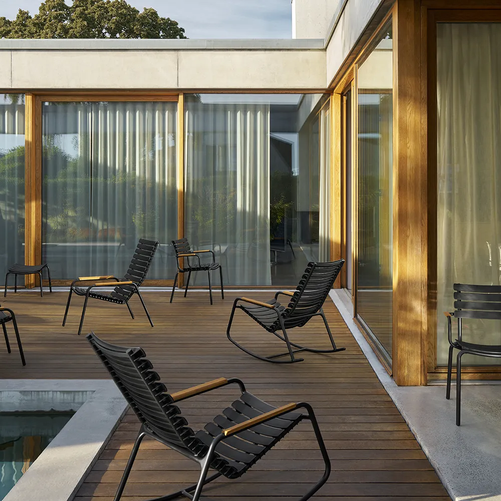 Reclip Fußhocker blau Aluminium