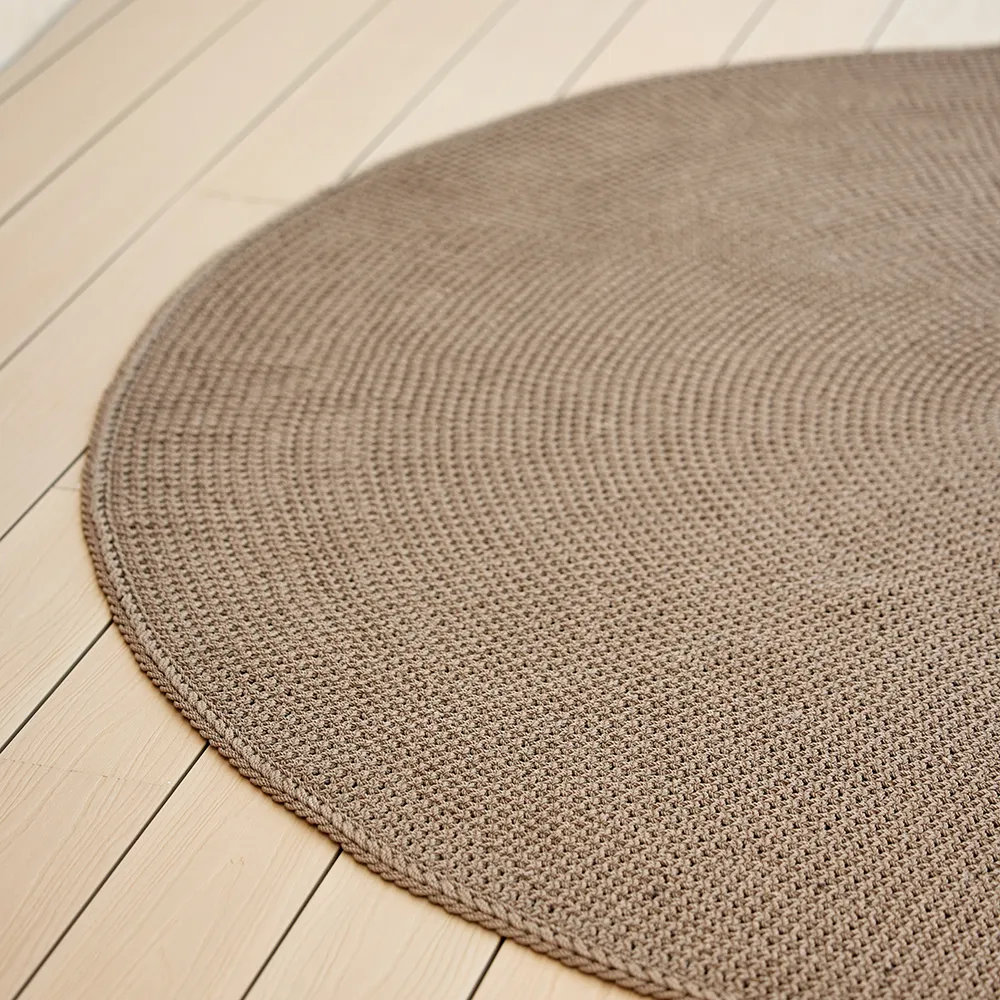 Knit teppich 200 cm Dunkelsand