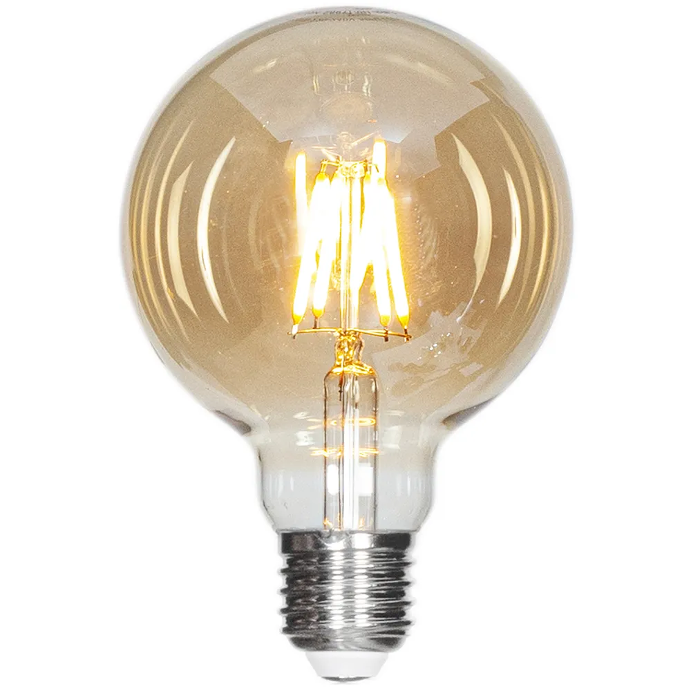 Glühfaden-Lichtquelle LED dimmbar glob E27 4W Ø95mm Amber