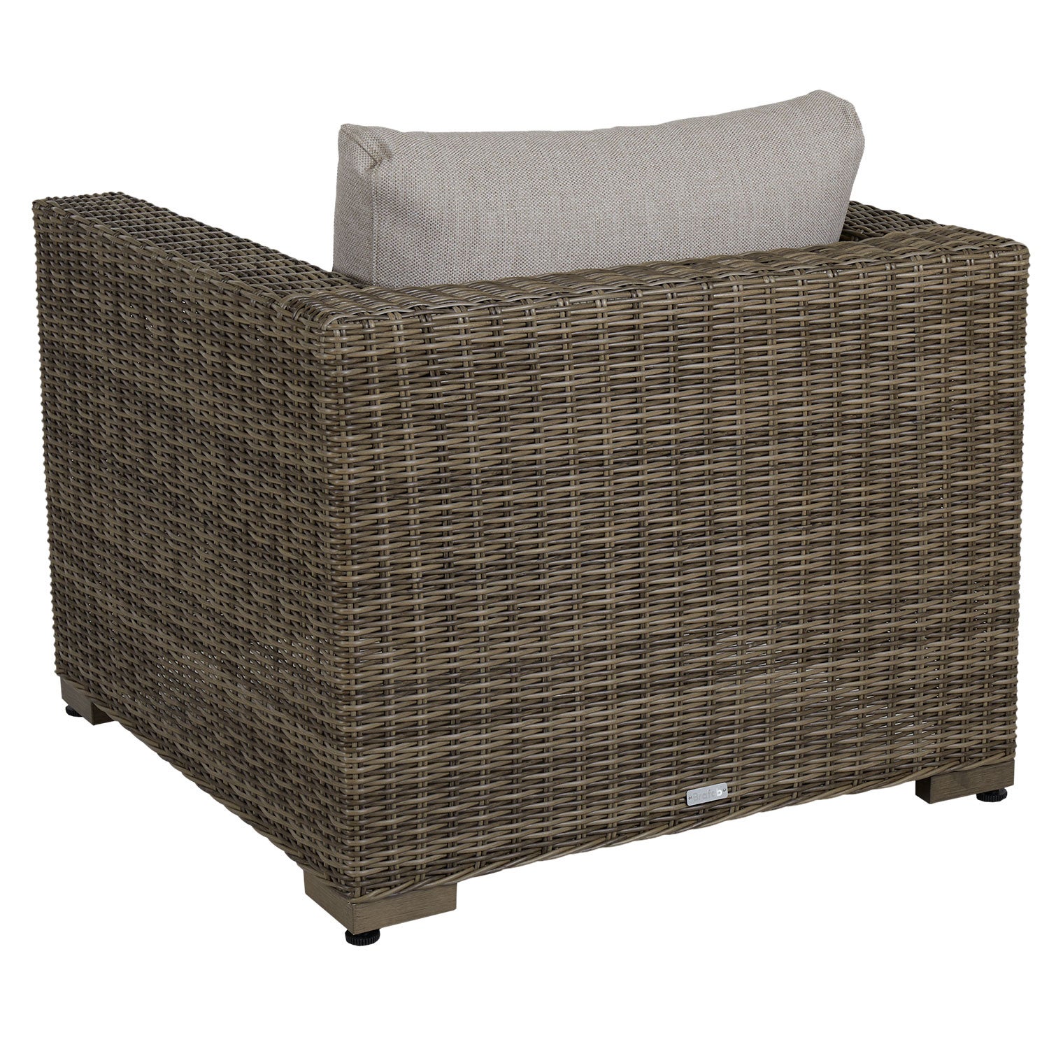 Ninja Sessel rustikales Rattan inkl. wasserabweisender Kissen