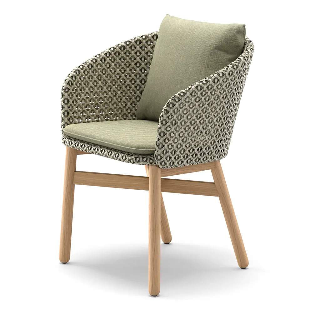 MBRACE Armlehnstuhl, w/Teakgestell AW6 teak 0205 pepper 0115